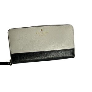 Kate Spade New York Grand Street Large Colorblock Lacy Wallet Stoneice Black.